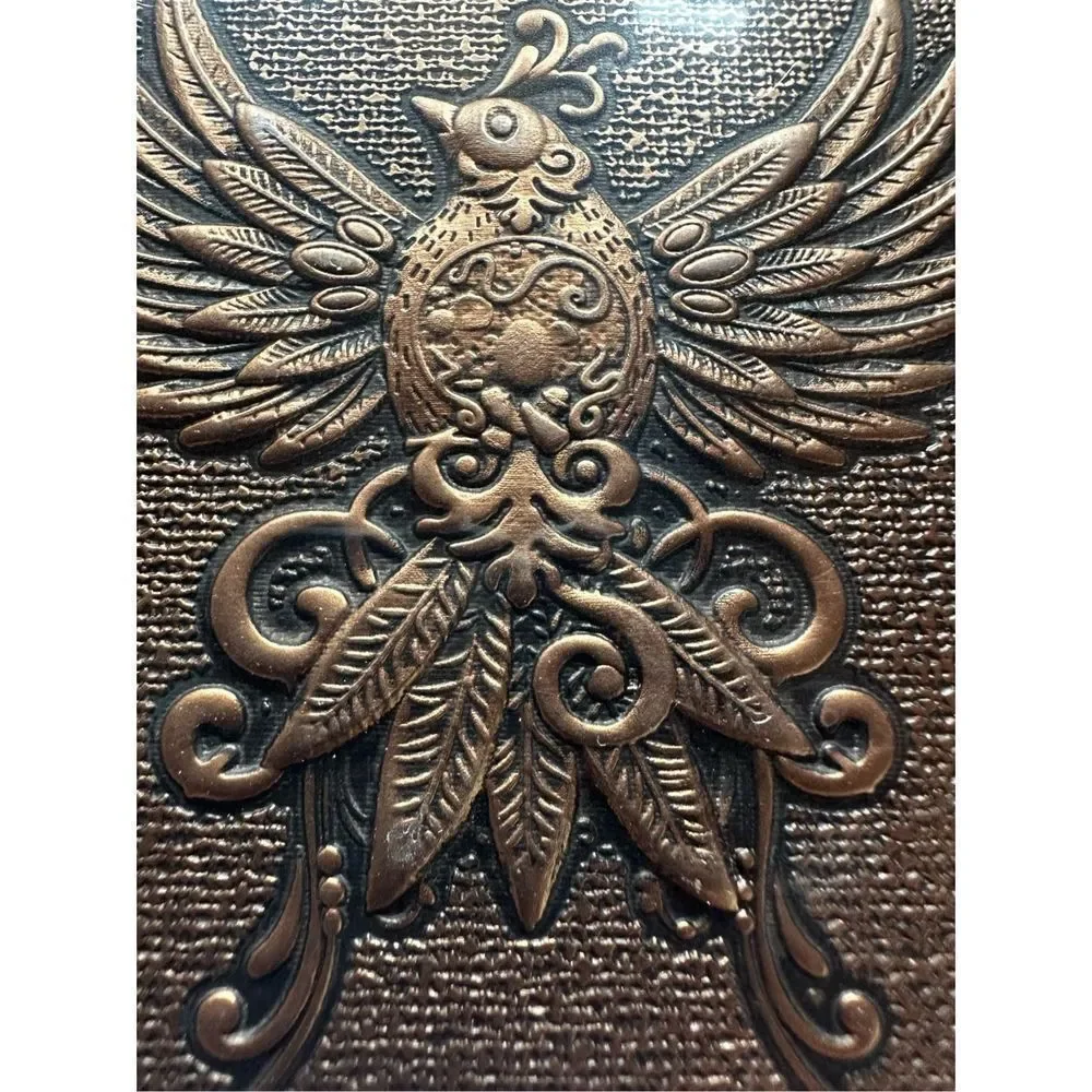 Necklace and journal / Vintage looking Phoenix bronze journal 100 pages